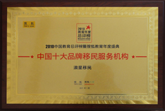 搜狐2010最具優質服務移民機構澳星